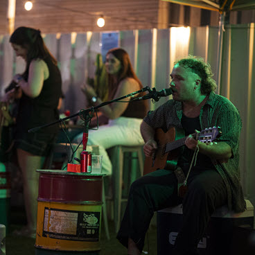 Live music events at The Lot Smokehouse beer garden